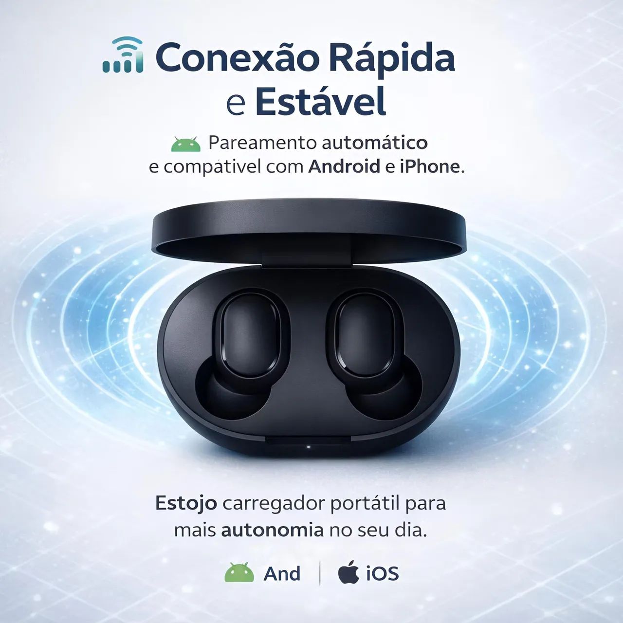 Fone de ouvido sem fio Bluetooth  - Foto 5