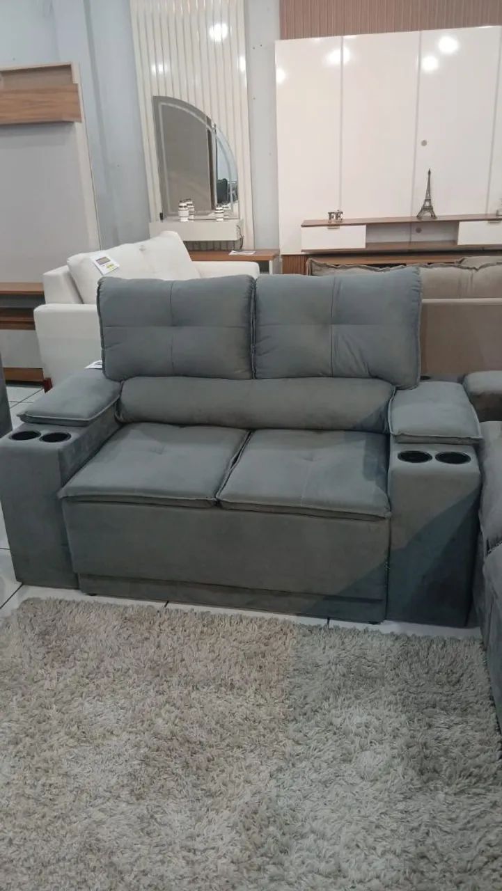SOFÁ 2 LUGARES RETRÁTIL E RECLINÁVEL 