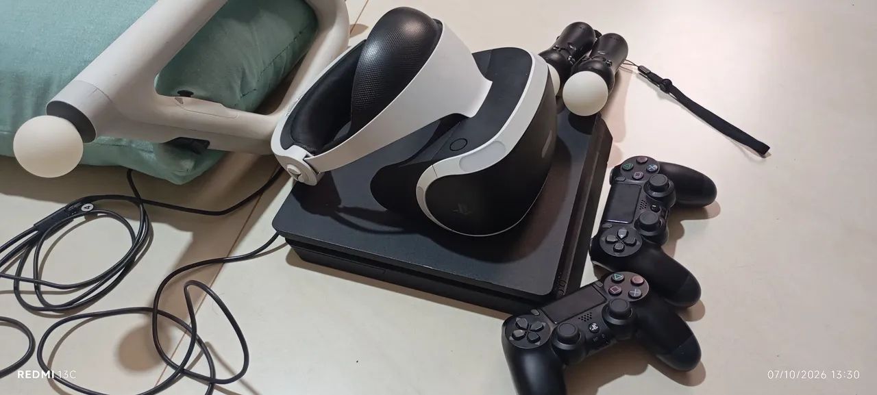 PS4, com óculos Vr e componentes  - Foto 3