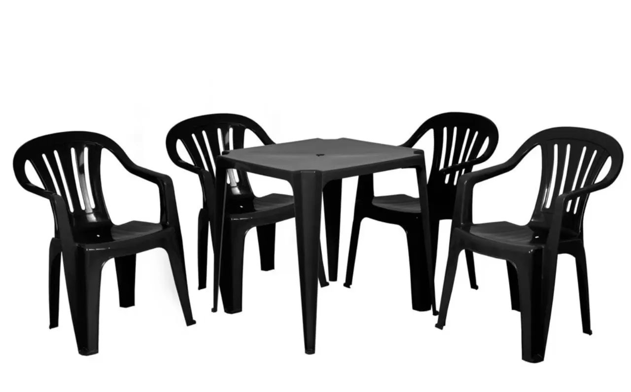 10 conjunto de mesa e cadeiras plástica  nova reforçada  - Foto 4