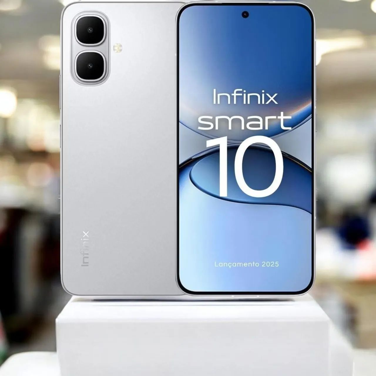 Infinix SMART10スマートフォン 64GBシルバー Infinix Smart 10 Silver - Tela 120Hz | 8GB RAM (4+4) | Bateria