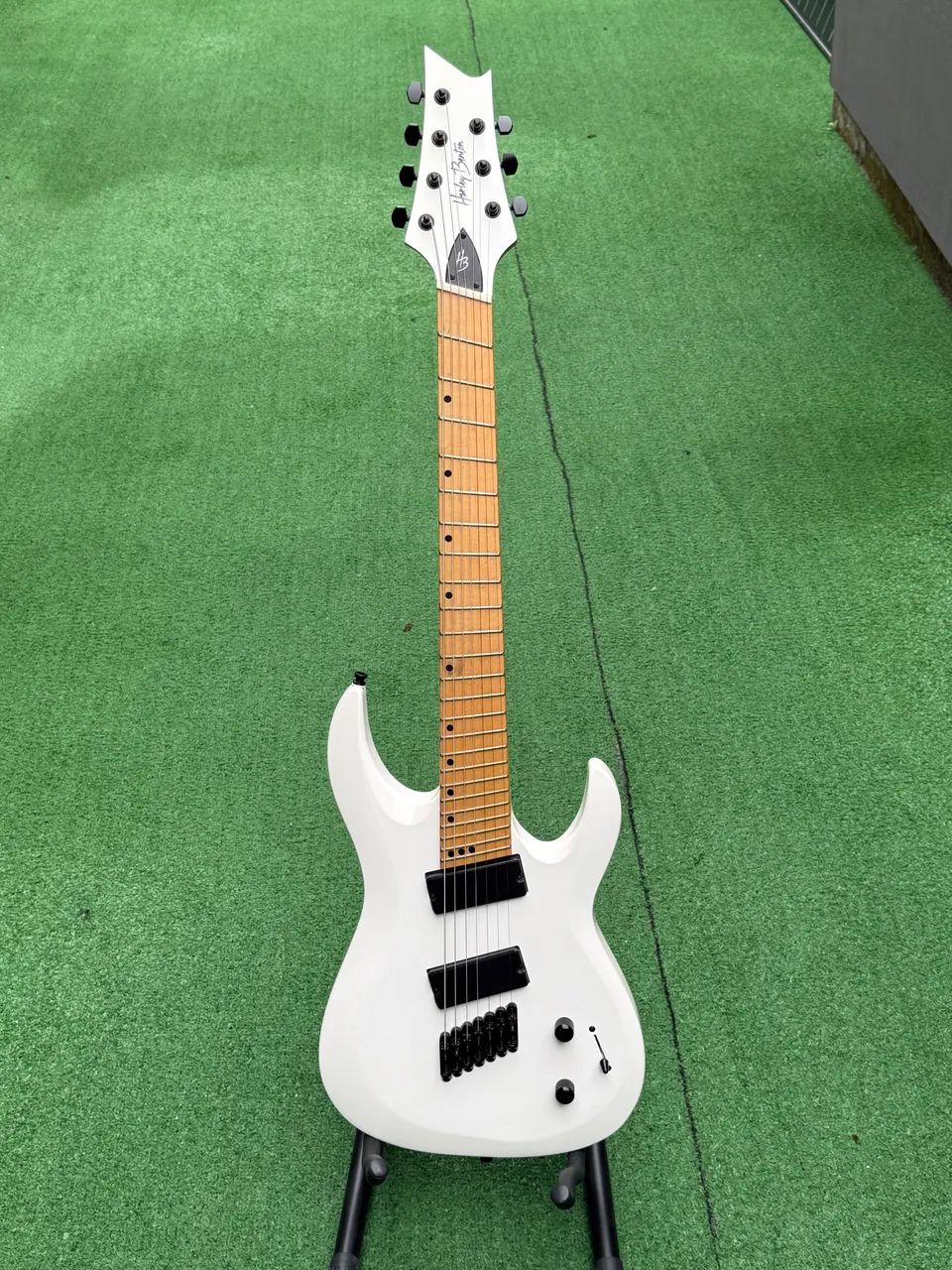 Guitarra 7 Cordas Harley Benton R-457MN WH MultiScale