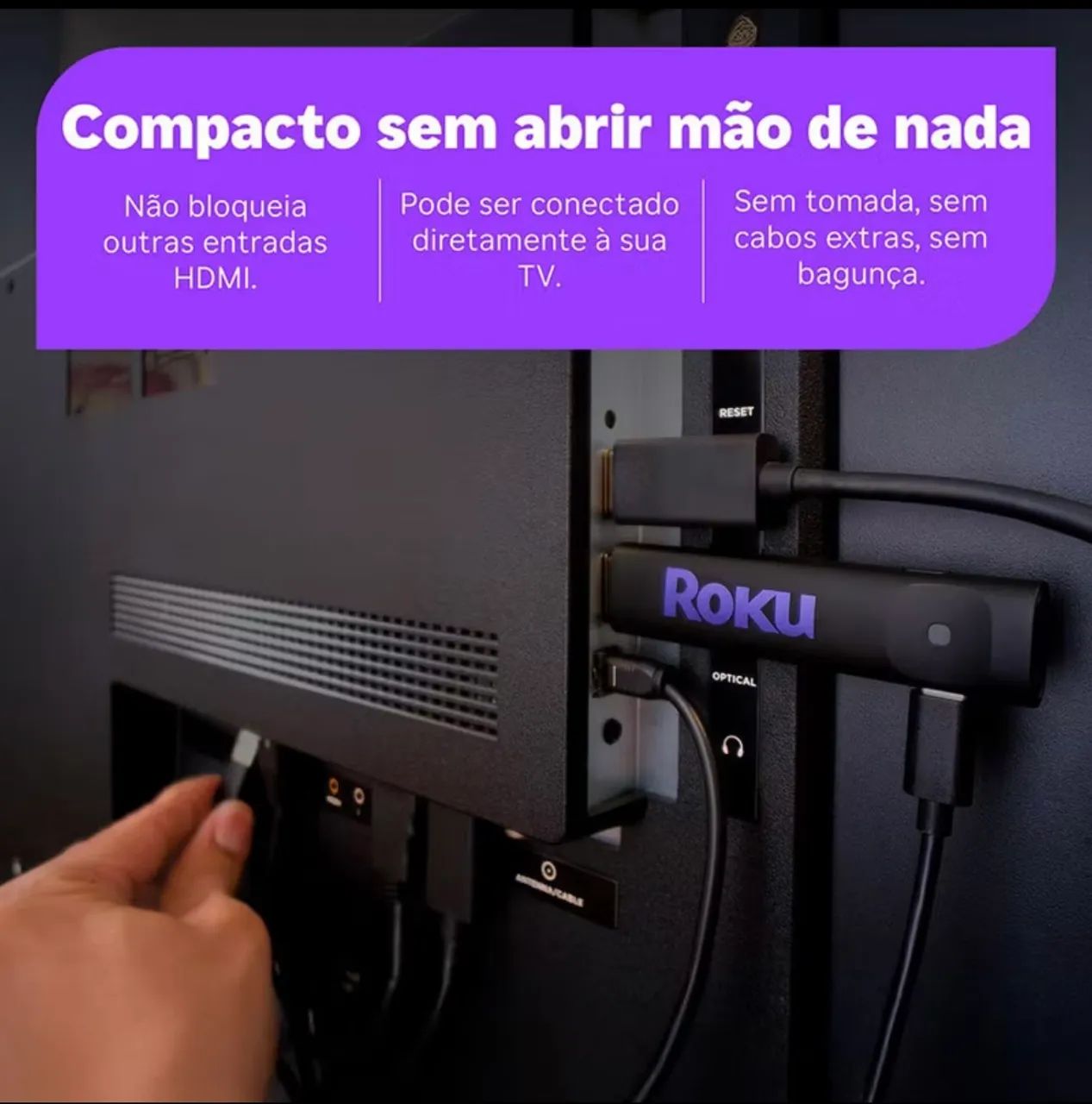 Roku Streaming Stick 2025 para TV HD/FHD Controle por Voz - Foto 6