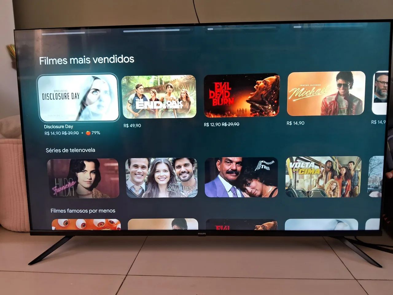 Tv philips smart de 50 polegadas 