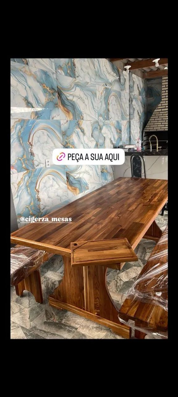 Mega promoção mesas de madeira maciça  - Foto 2