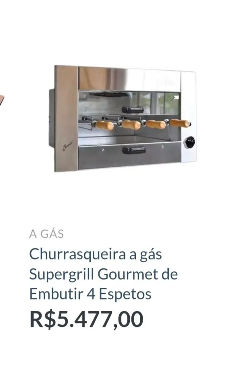 Churrasqueira de Embutir Elétrica e gás - Foto 4