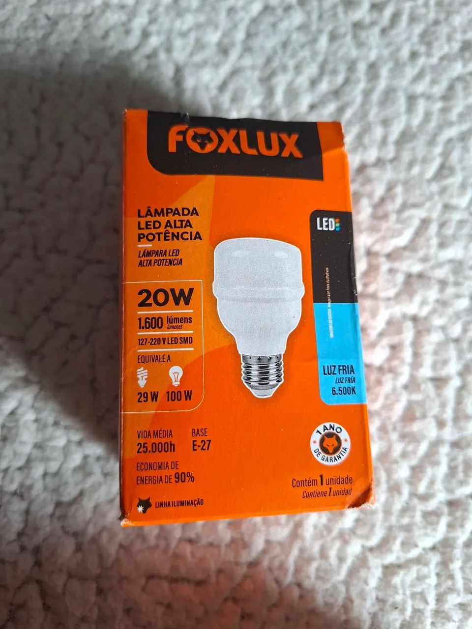 Lampada led alta potência foxlux