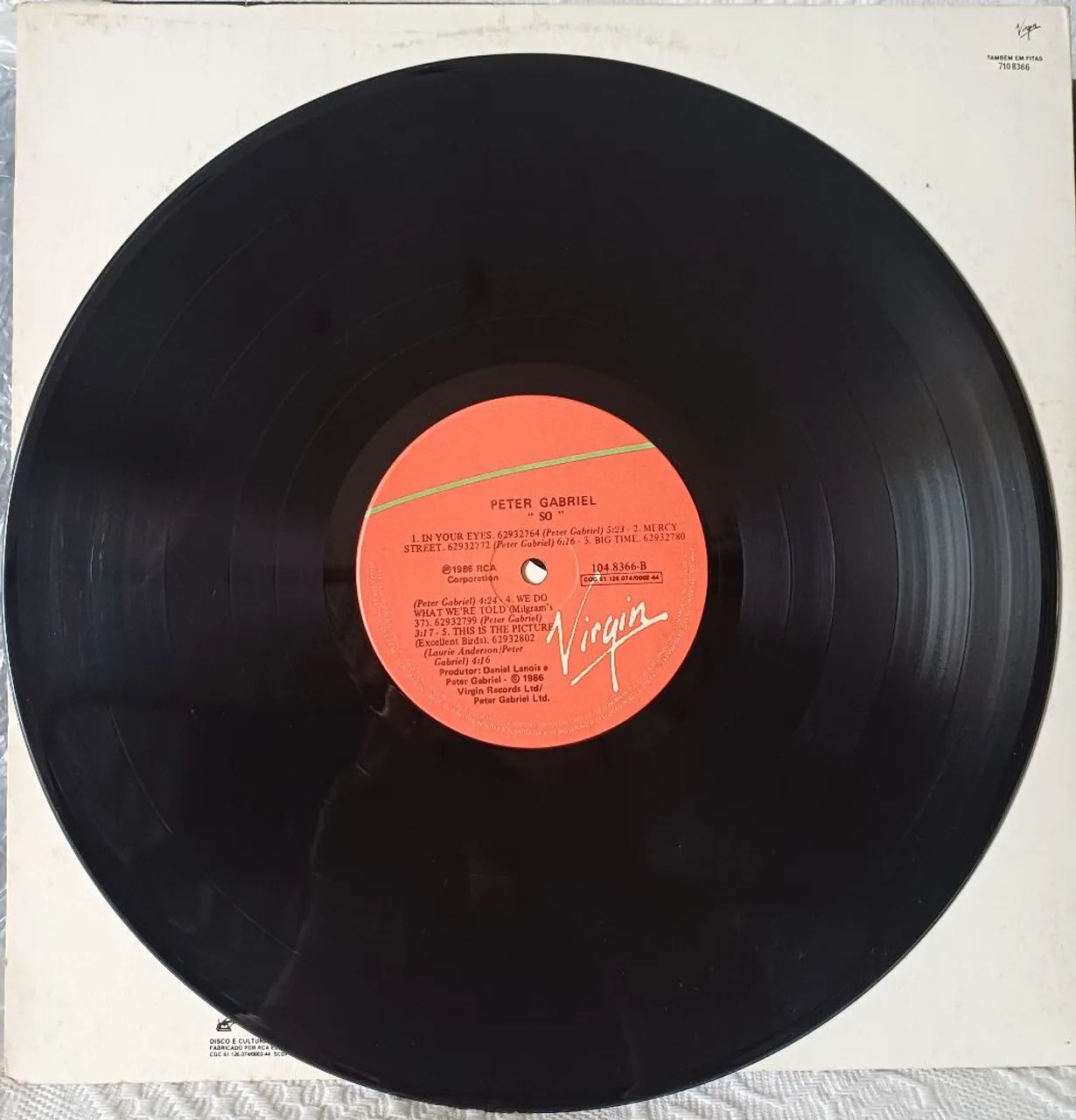 Lp / vinil: Peter Gabriel "So" - Foto 4