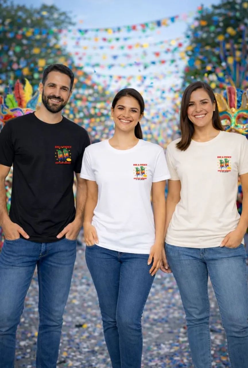 Gola Redonda Estampada Masculina e Feminina  - Foto 2
