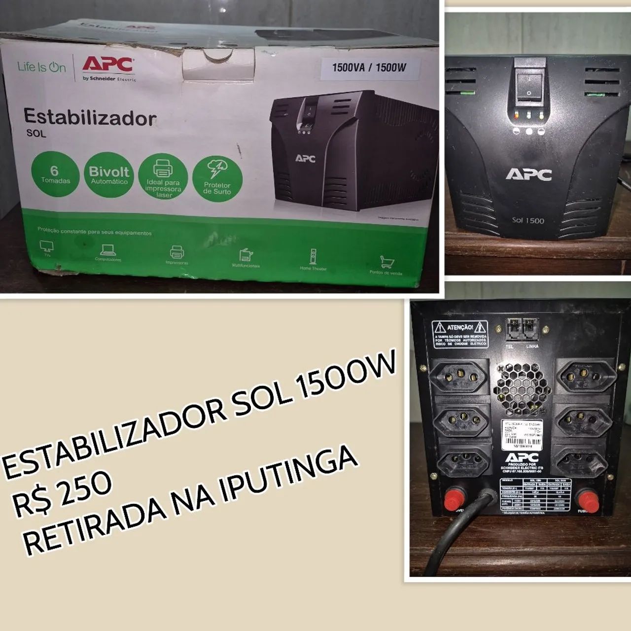 Estabilizador SOL 1500w  - Foto 4