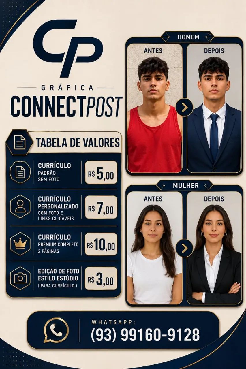 Grafica ConnectPost Currículo em PDF 