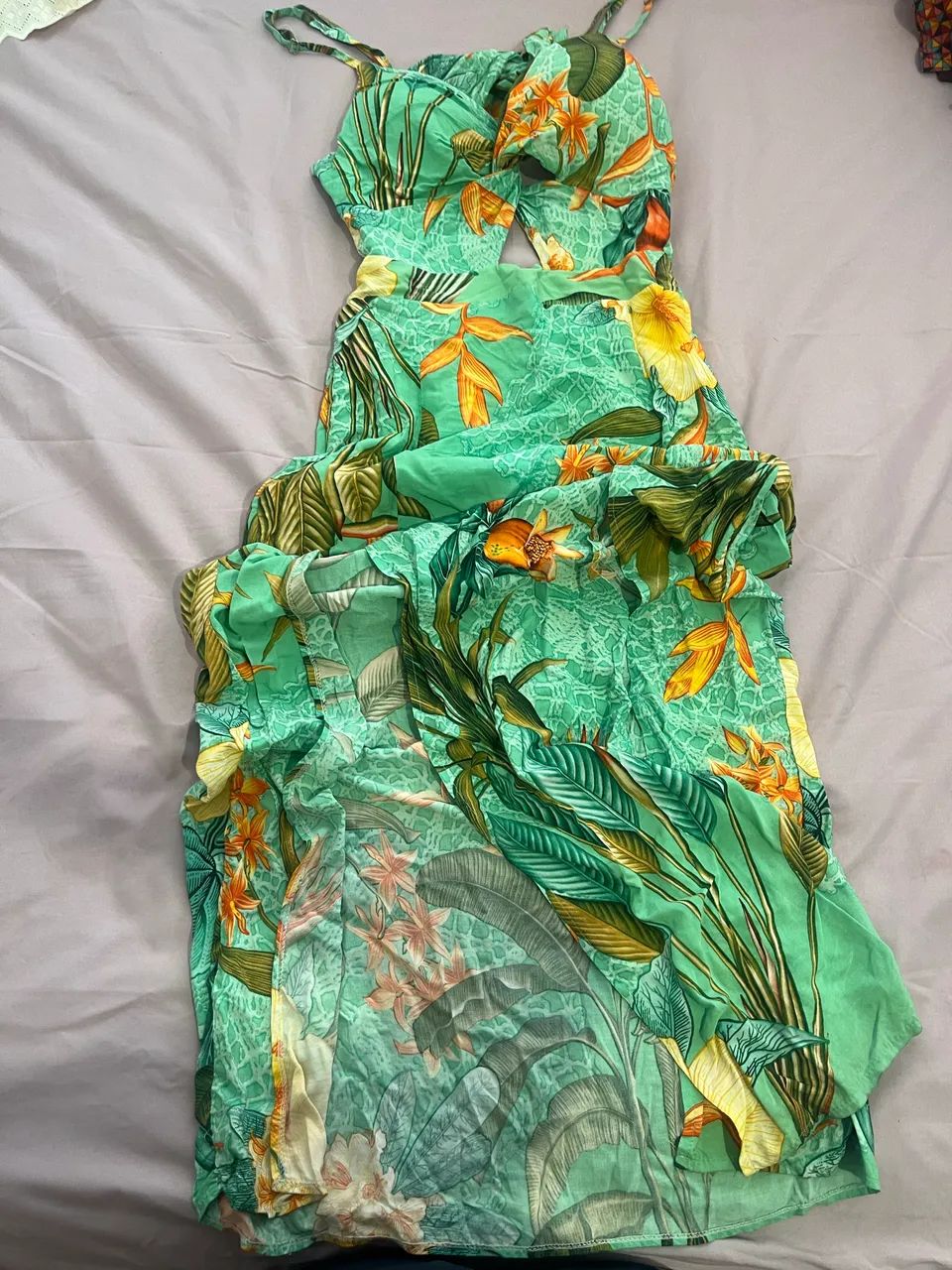 Vestido verde estampado  - Foto 3