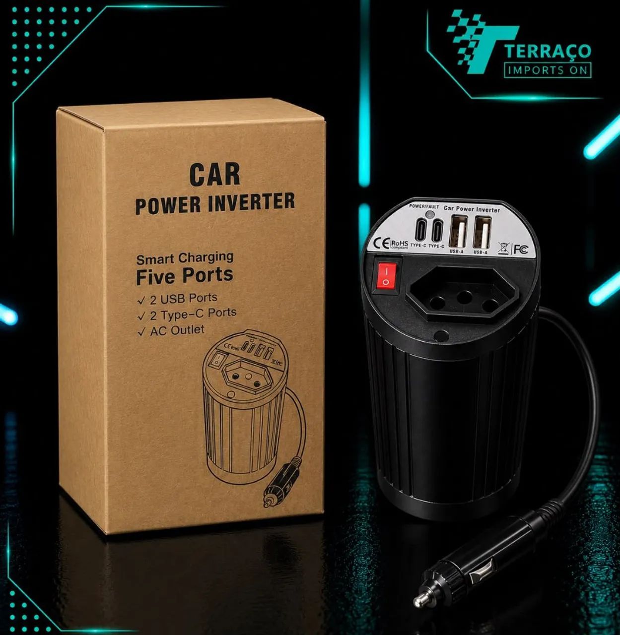 INVERSOR AUTOMOTIVO 12V PARA 220V