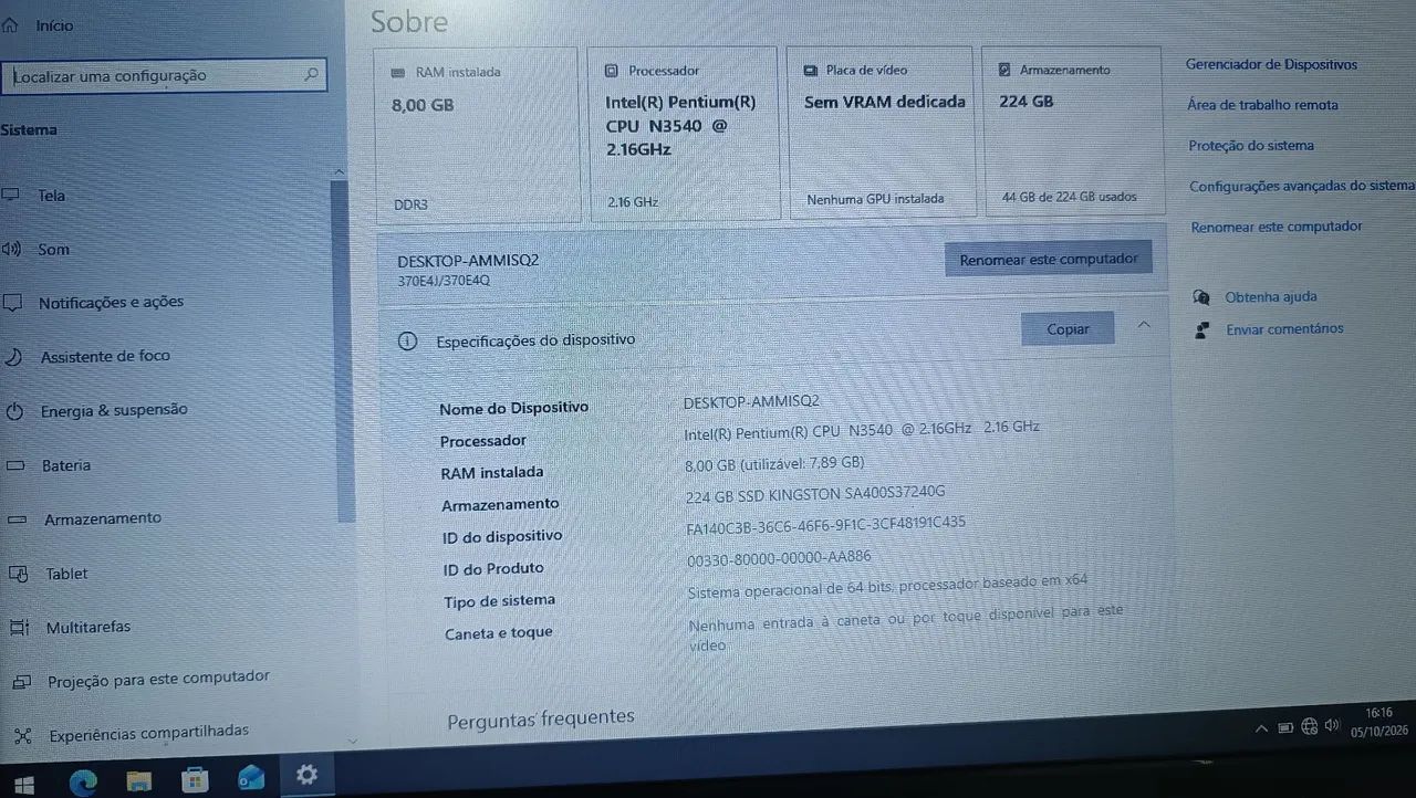 Notebook Samsung Pentium com ssd - Foto 4