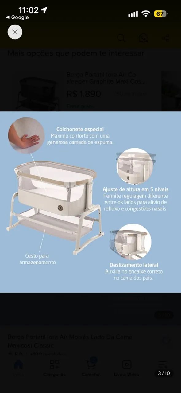 Berço Co-Sleeper Maxi-Cosi Iora