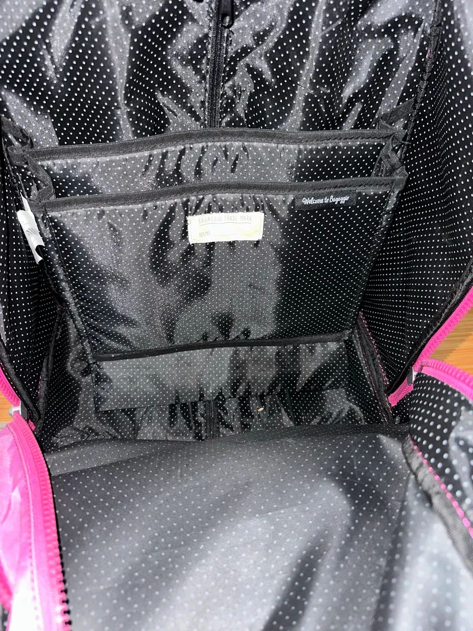 Mochila Rosa Bagaggio Com Rodinhas - Foto 5
