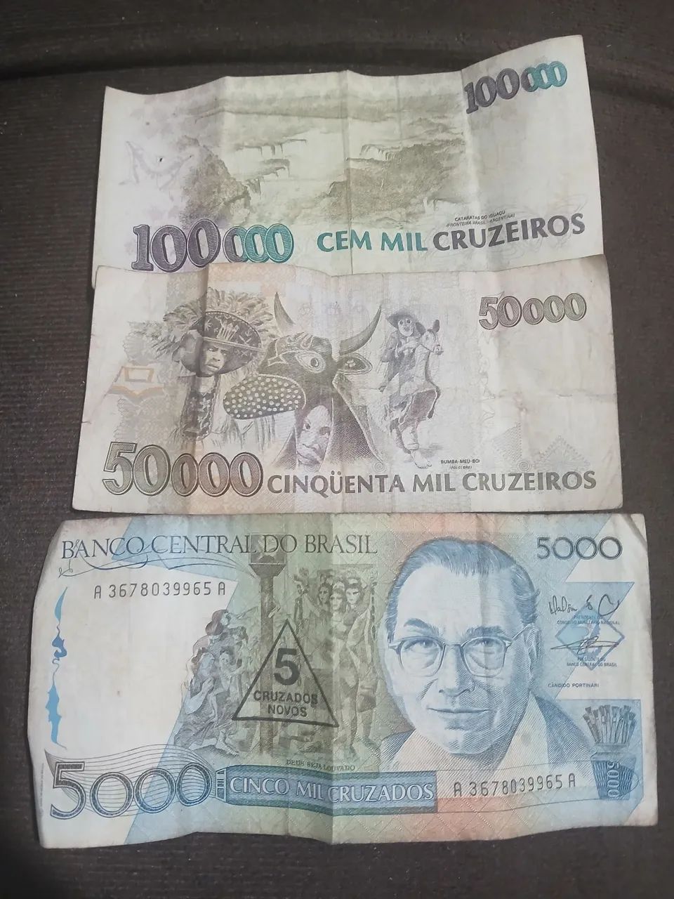 Cédulas antigas para colecionadores