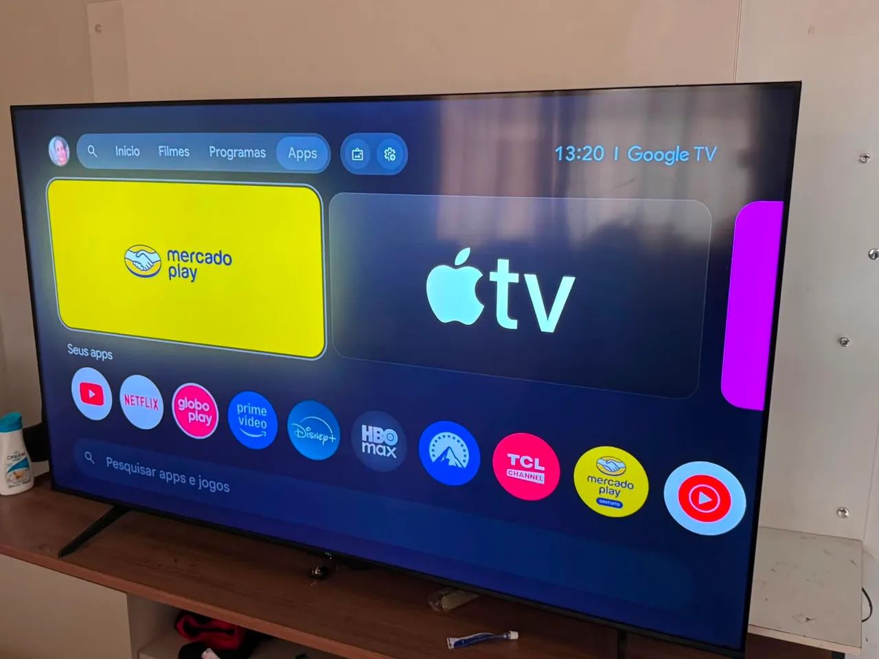 Smart tv 65 4k com inteligência artificial Android comando de voz tela infinita  - Foto 4