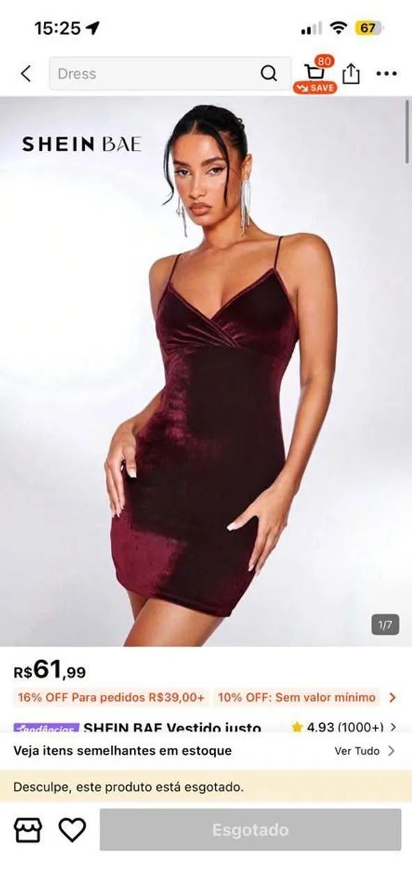 Vestido Shein pp