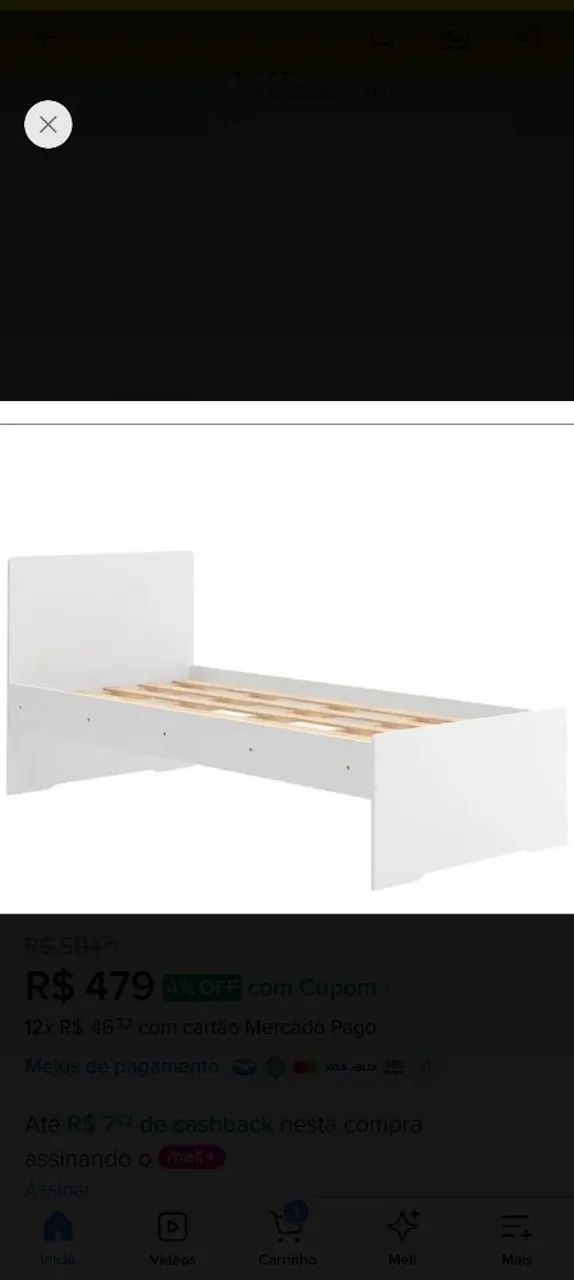 Cama Solteiro MDF