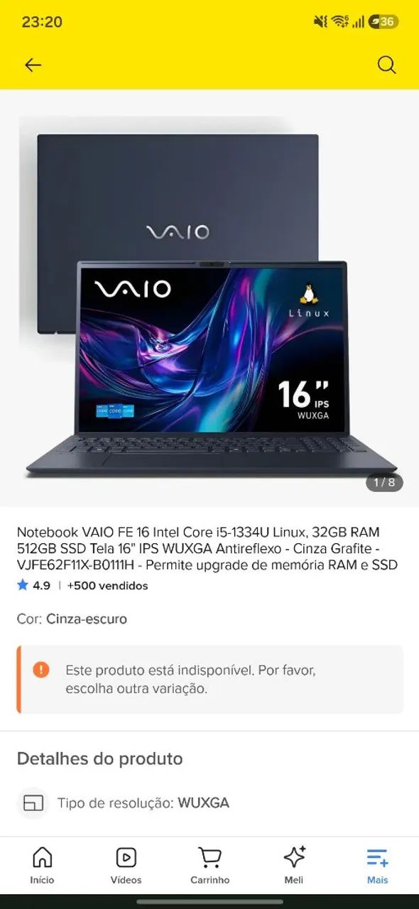 Notebook VAIO FE16 usado - Foto 3