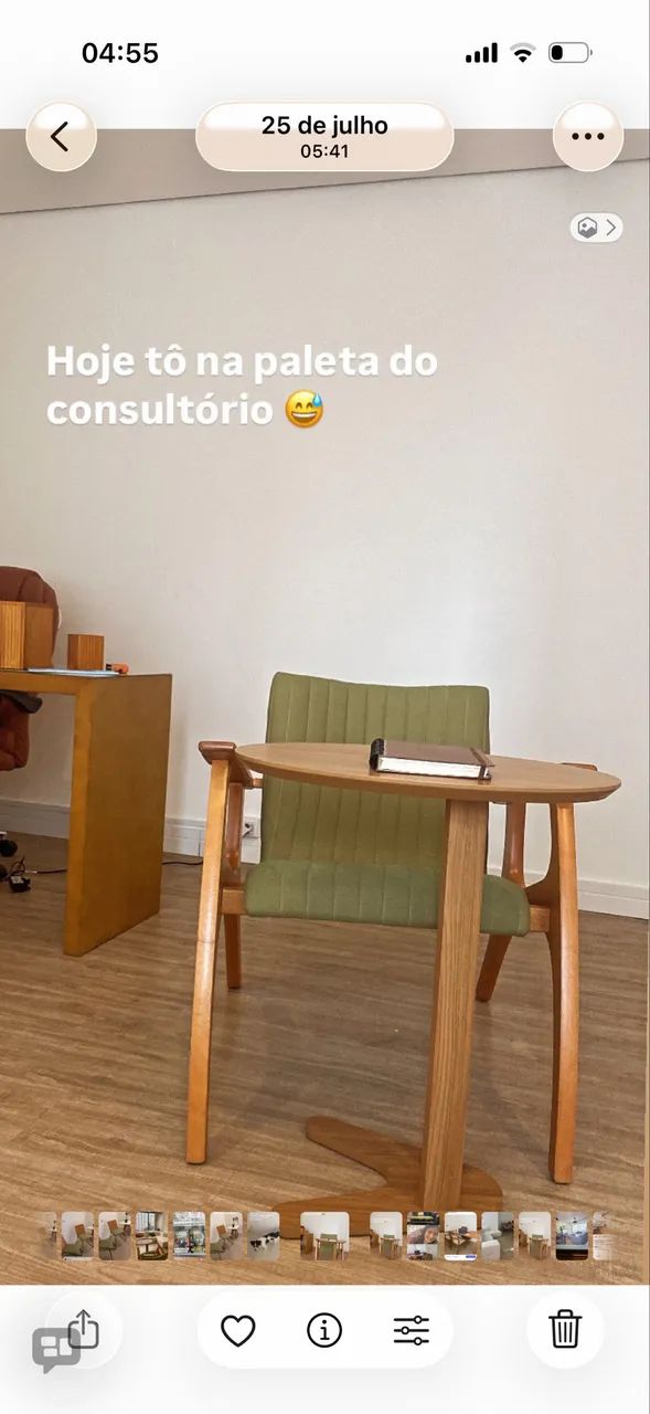 Poltrona Retrô Smith em Madeira - Verde Musgo - Foto 3