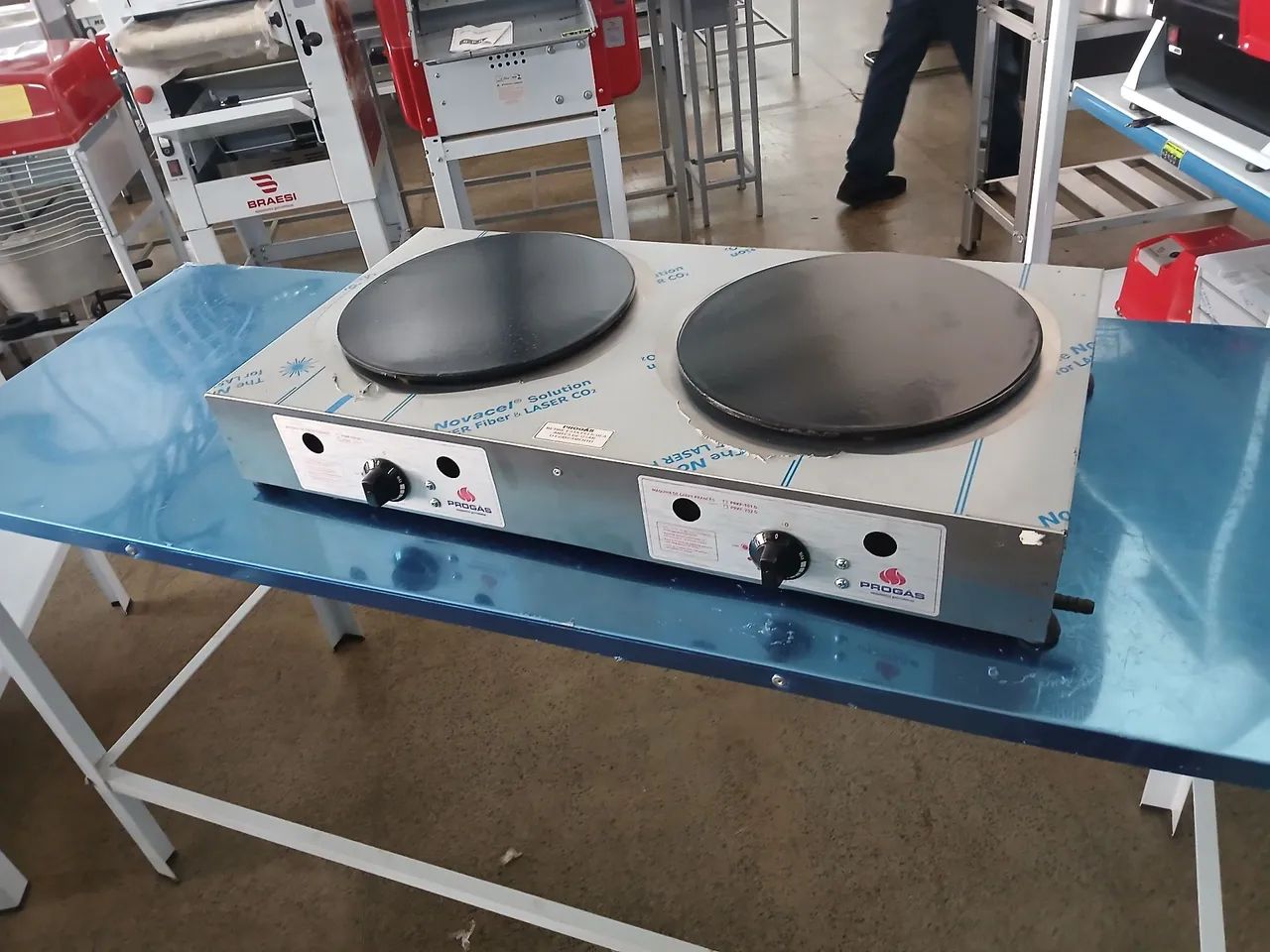 Chapa a Gás para Crepe Francês Progás Inox 2 Chapas Redodas PRKF-202G - Foto 4
