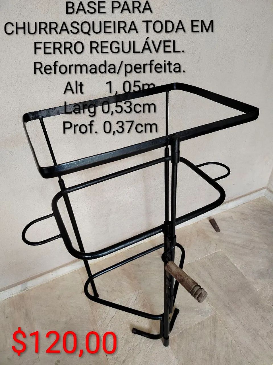 Iron barbecue base/stand