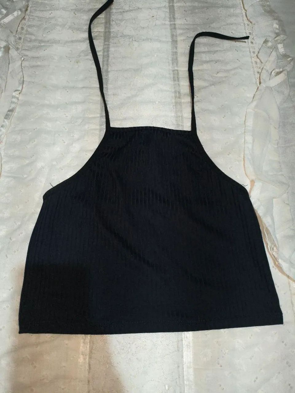 Blusa croped preta P