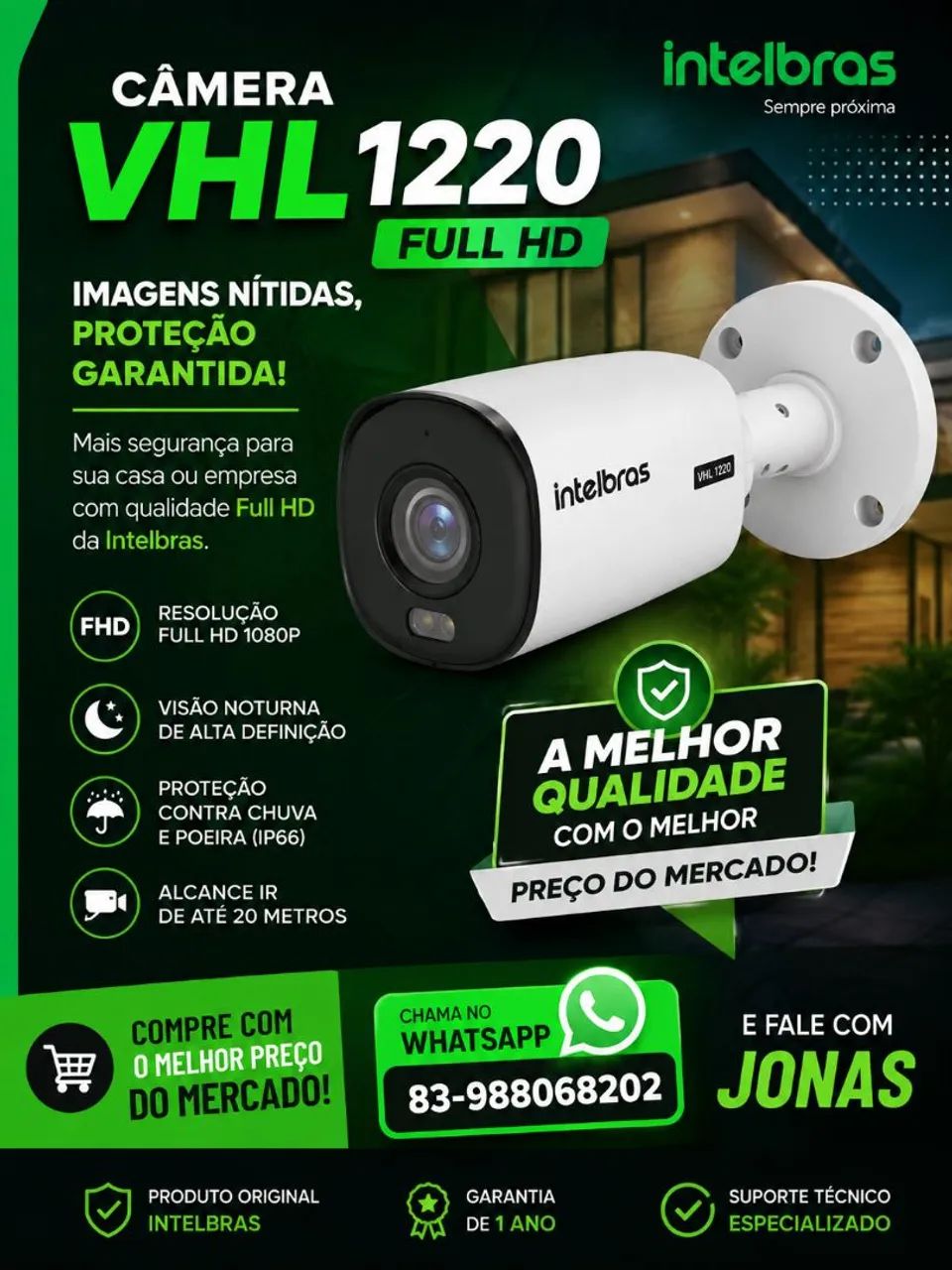 CÂMERA VHL 1220 BULLET FULL HD