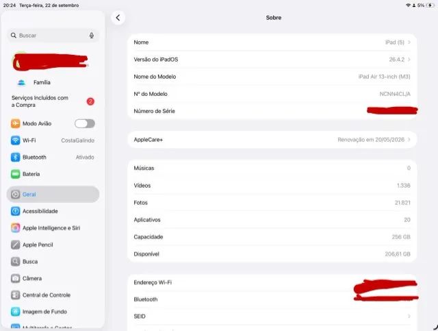 Ipad air 13" 256gb + magic pad + caneta (quase nunca usado) - Foto 5