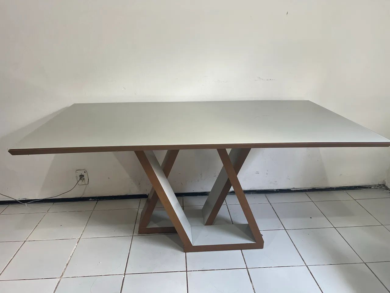 Mesa tampo de vidro