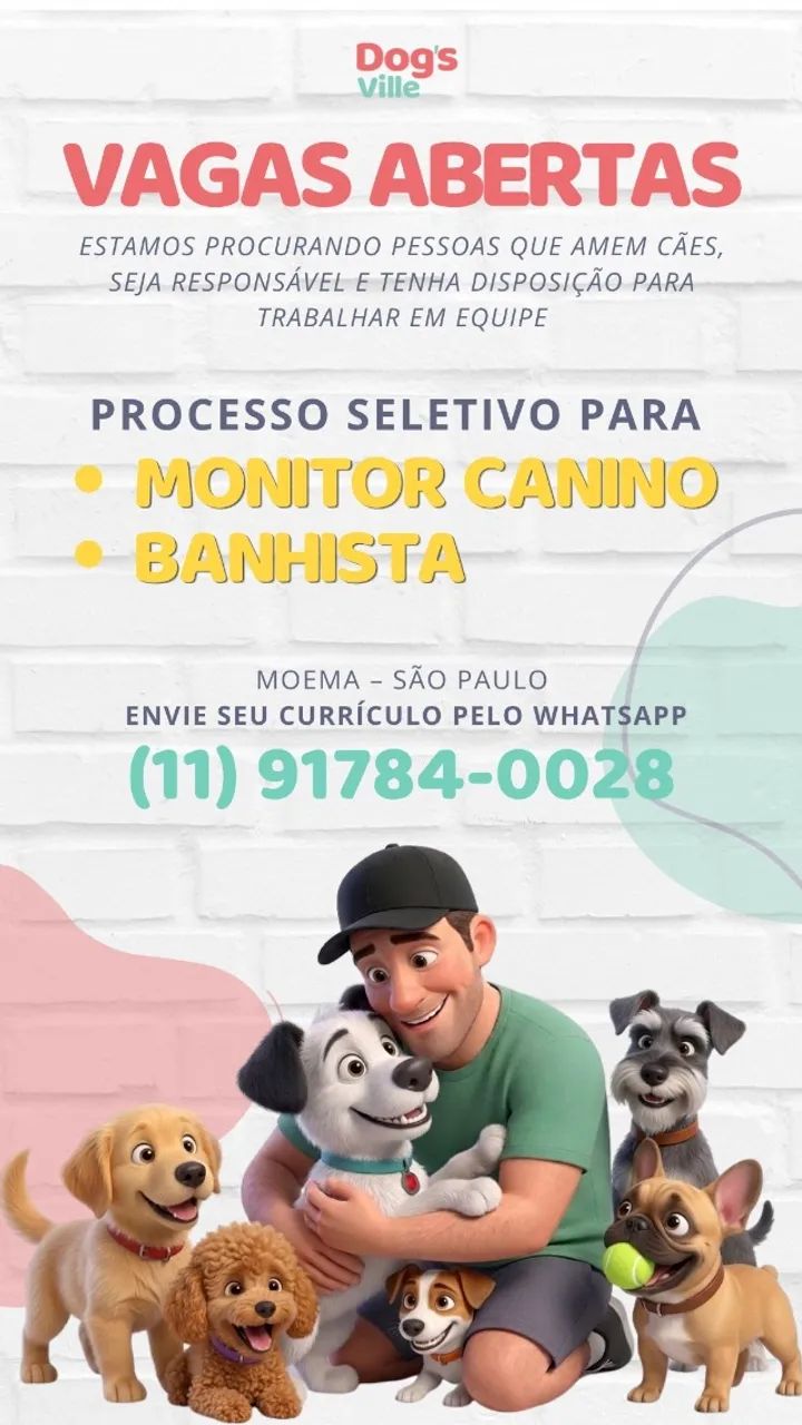 Monitor canino em Moema