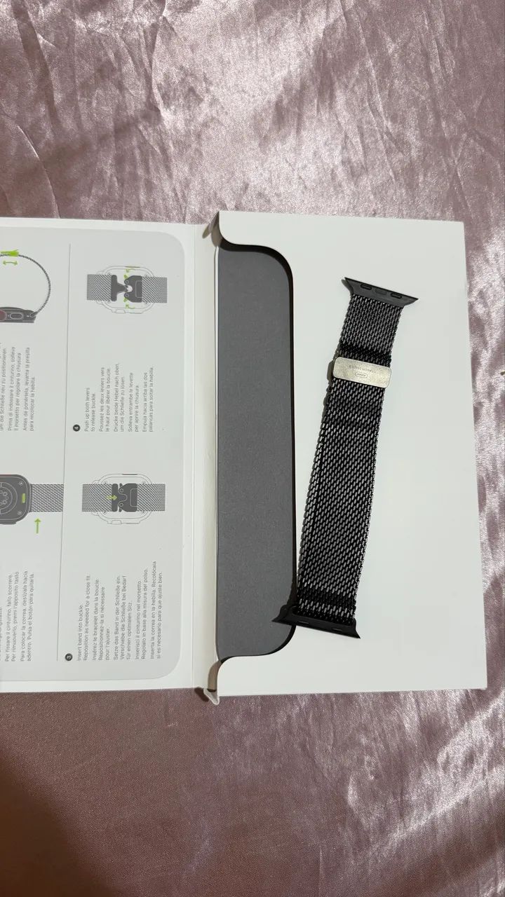 Pulseira Apple Titânio Preta L Original  - Foto 6
