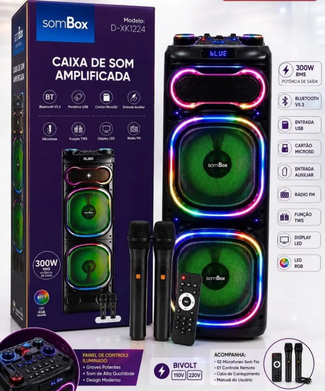 Caixa amplificada 300w