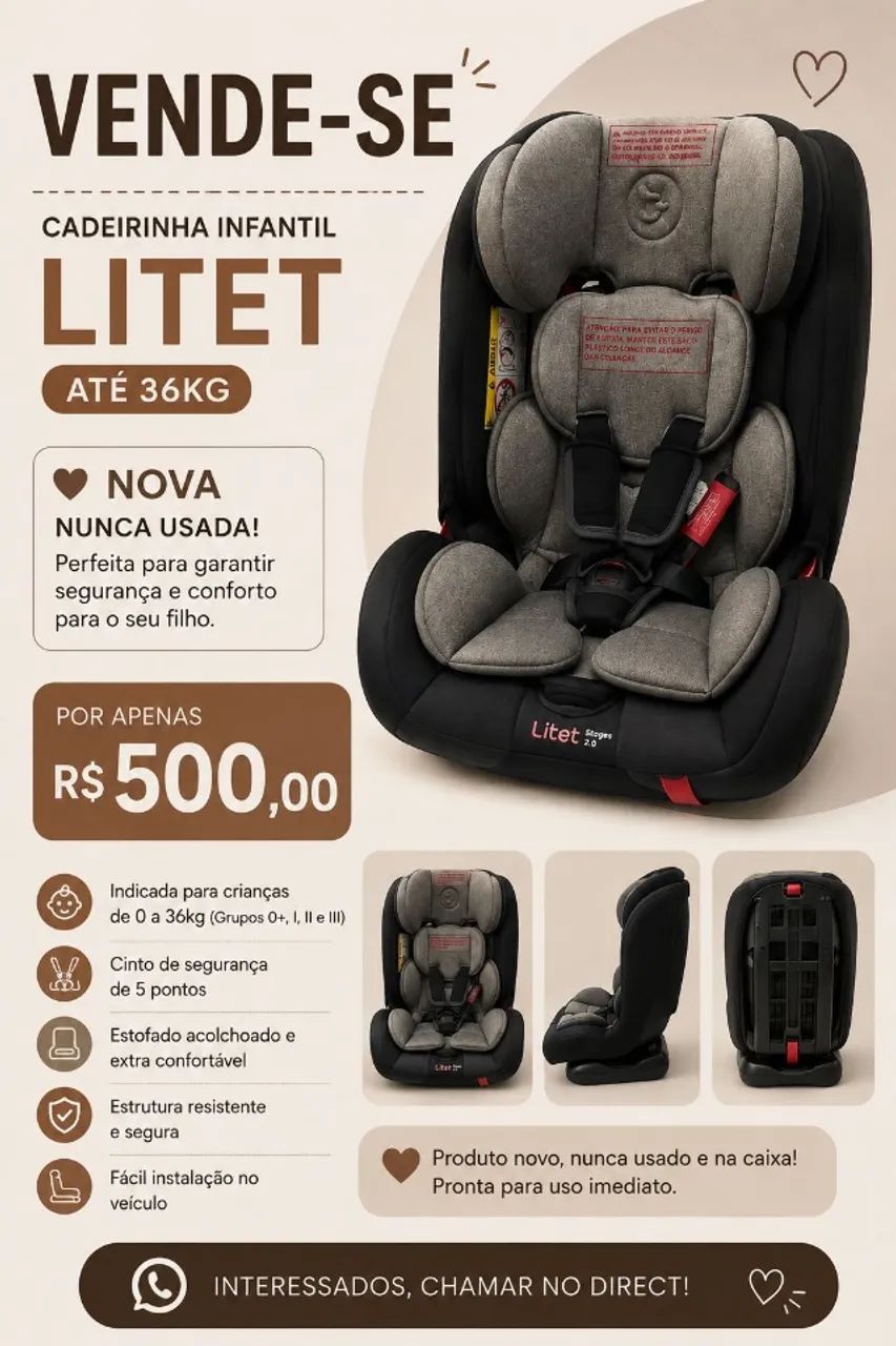 Bebê conforto novo