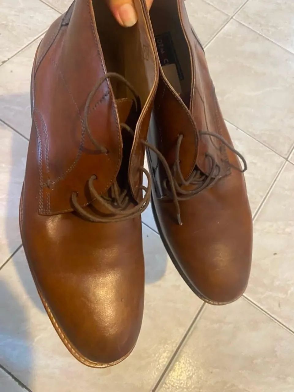 bota de couro democrata 
