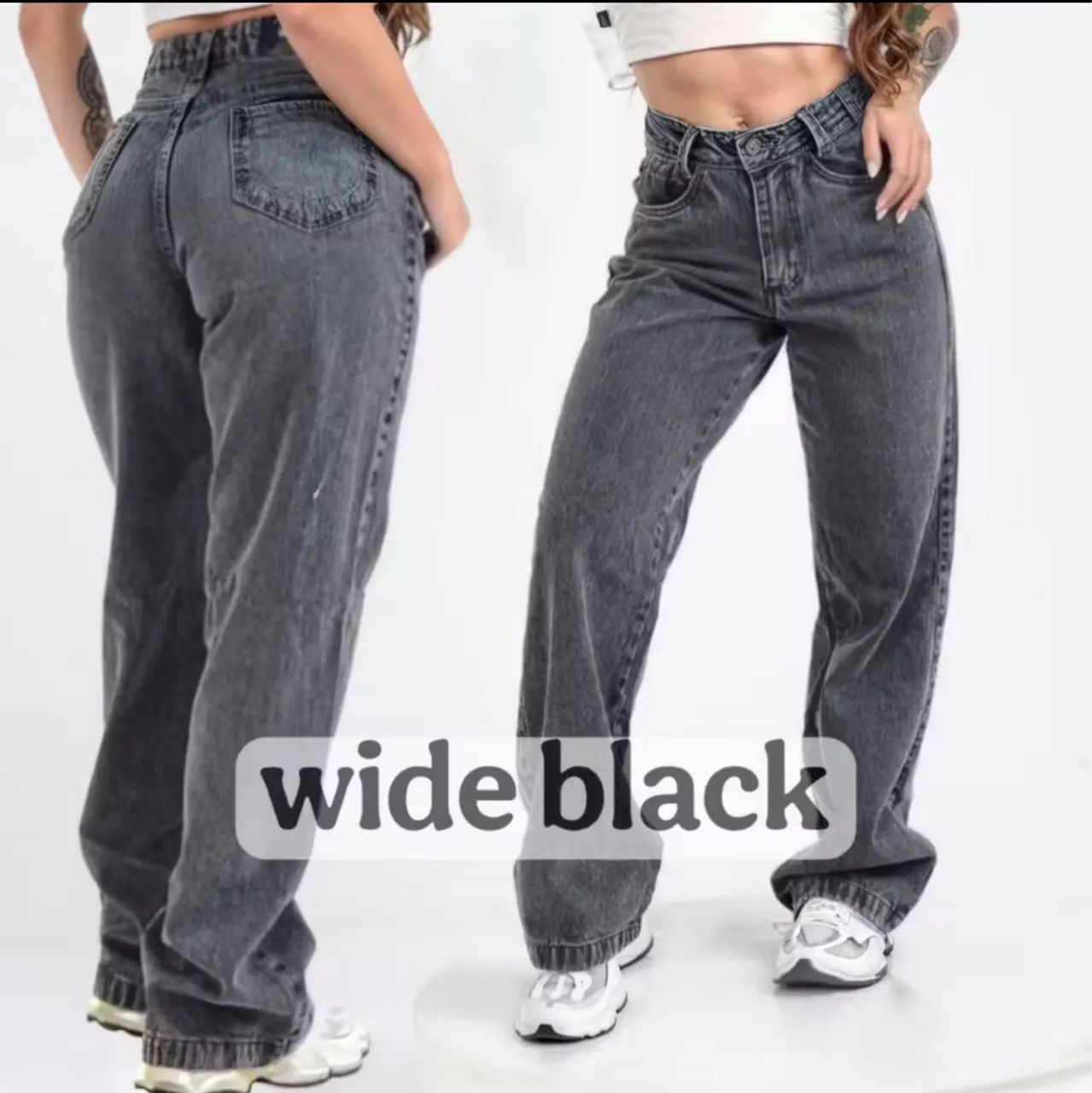 CALÇA PRETA WIDE LEG