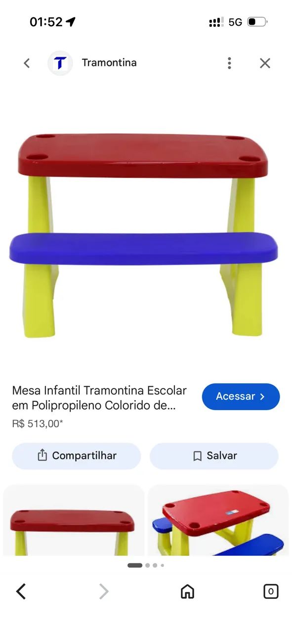 Mesa infantil Tramontina tipo camping  - Foto 3