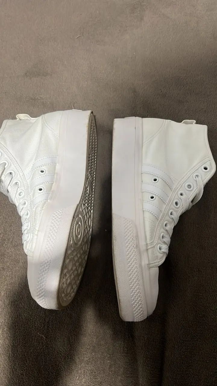 Tênis Adidas Originals Nizza Platform Mid - Branco | Original | R