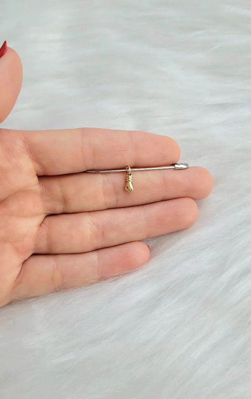 Pingente Figa micro. Ouro 18k - Foto 2