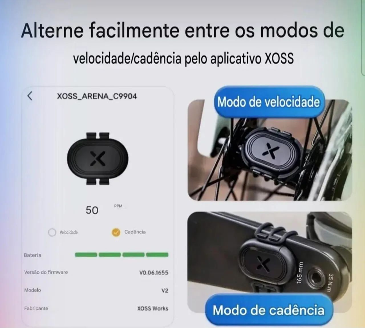 Sensor de cadência e velocidade XOSS - Foto 3