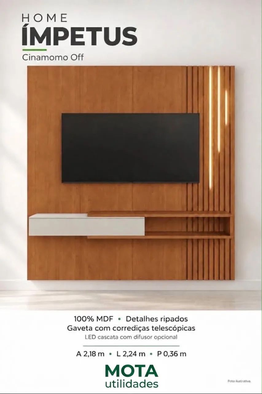 Painel suspenso 1,82 com led 