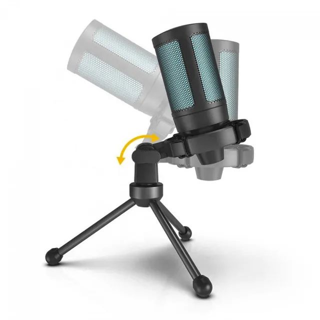 Microfone Gamer Condensador Fifine SuperFrame Edition SFM2, USB, RGB, Black, 12x 16,34  - Foto 2