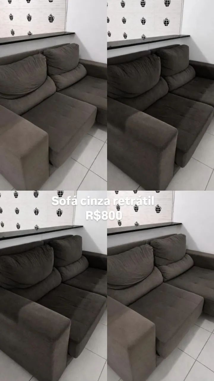 Sofá Cinza Retrátil  - Foto 3