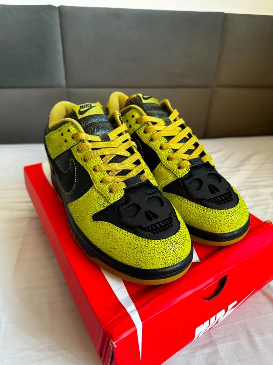NIKE DUNK LOW -  "Skull" (Reverse Goldenrod)
