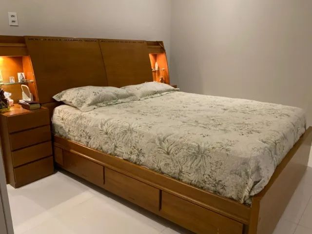Vendo Cama Queen de madeira da marca Luciana Móveis - Foto 2