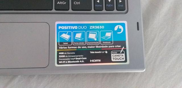 VENDO Notebook Positivo DUO tela TOUCH 11.6" - Foto 2