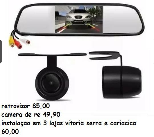 Espelho retrovisor com tela lcd 4,3 + câmera de ré universal,novos - Foto 4