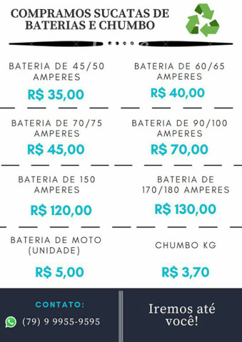 Segundona para desapegar com as ofertas das baterias - Sucatas de baterias - Foto 4